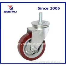 4Inch PU Trolley Wheel Caster in Red Color